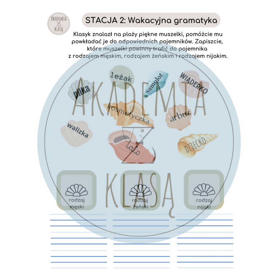 PAKIET dla klas 1, 2, 3 – STACJE ZADANIOWE – WAKACYJNA PRZYGODA Z KLASYKIEM