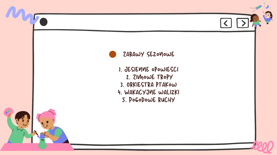 Bank zabaw na dywanie dla klasy 2