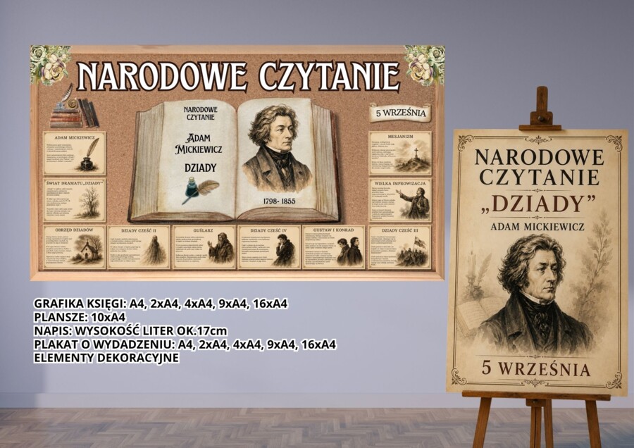 NARODOWE CZYTANIE  2026 - Adam Mickiewicz - ZESTAW MATERIAŁÓW