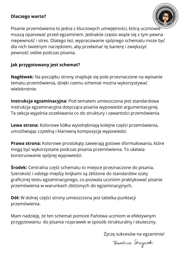 "Misja Przemówienie" - schematy ułatwiające redagowanie przemówień.