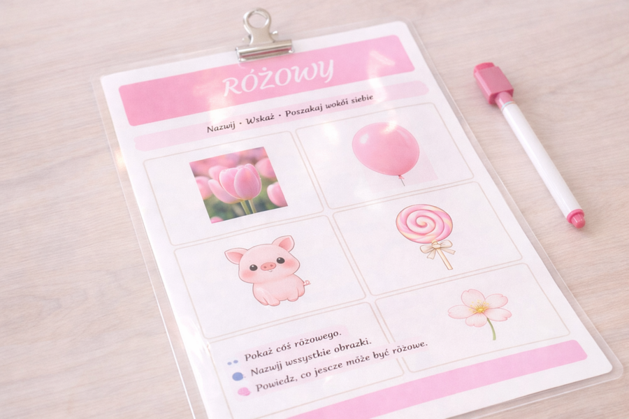 Kolory wiosny – plansze do nazywania barw