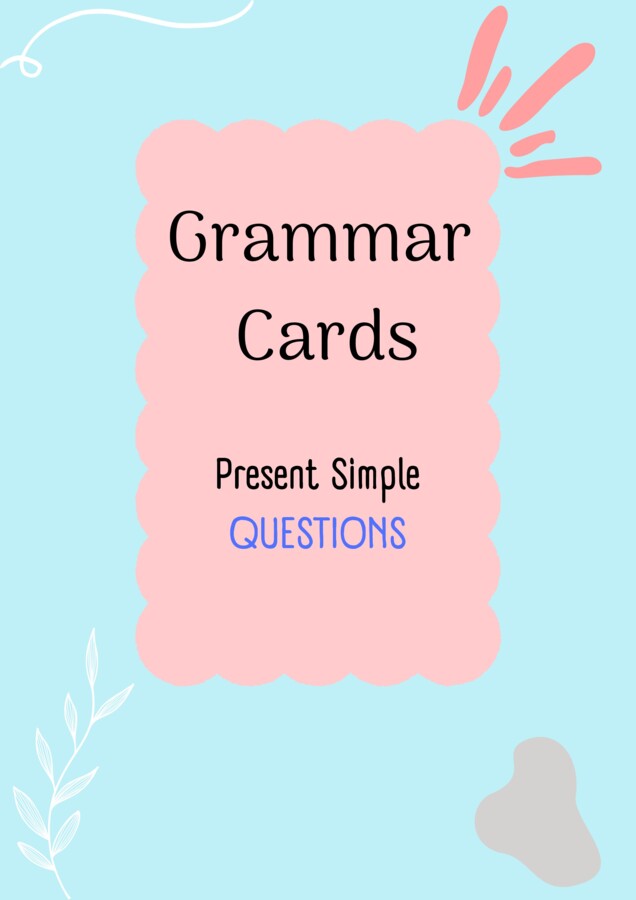 Present Simple/ Karty do mówienia/ Mówienie/ Speaking/ Konwersacje/ Klasy 4-8/ Klasy 4-6/ Klasy 6-8/ SP/ Warm-up/ Rozgrzewka/ Speaking cards/ Gramatyka/ Grammar/ Speaking cards grammar/ Grammar cards/ E8