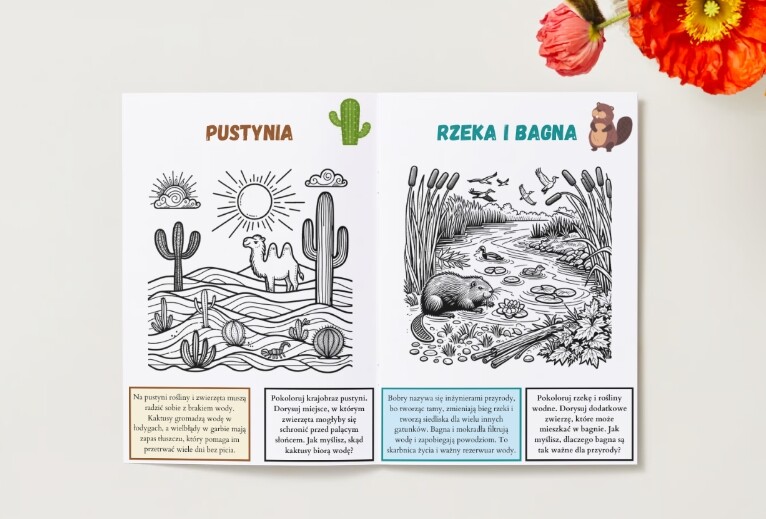 Kolorowanki tematyczne. Zwierzęta. Rośliny. Ekosystemy