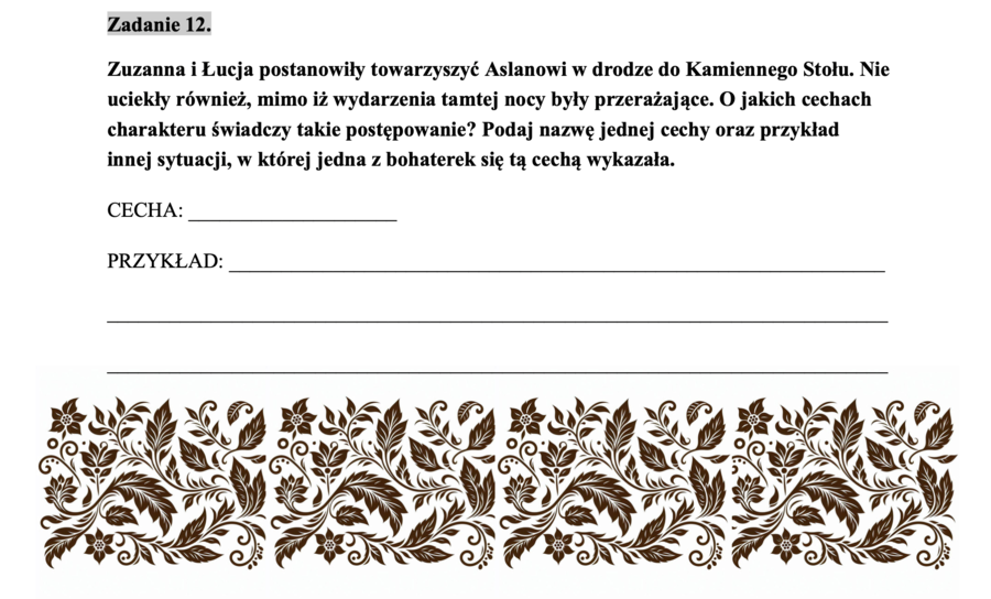 Opowieści z Narnii - czytanie ze zrozumieniem