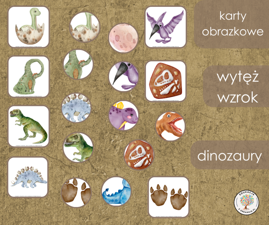 Gra - wytęż wzrok - dinozaury