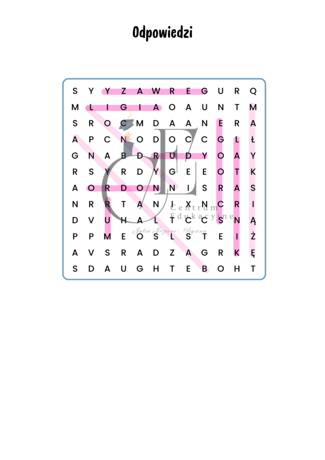 Polonistyczne wykreślanki- klasa 7/8