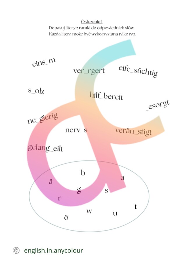 Niemiecki - Gefühle - 2 układy kart obrazkowych, Bingo, Zestaw ćwiczeń z zakresu Uczuć