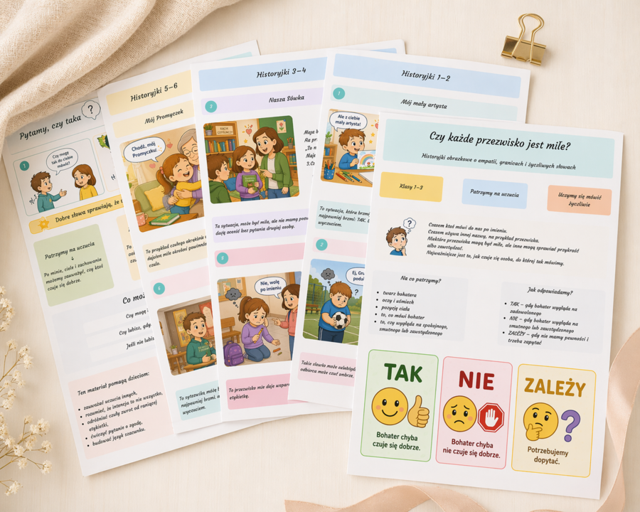 Czy każde przezwisko jest miłe? – historyjki obrazkowe