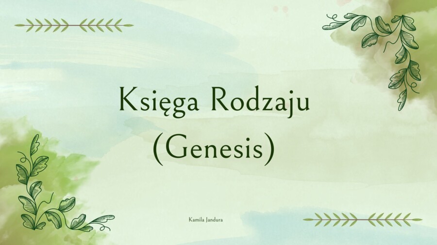 Prezentacja ,,Księga Rodzaju"