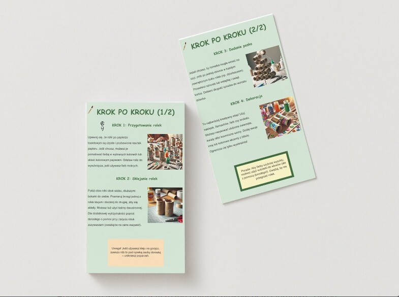 "Eko-lornetki" z rolek po papierze