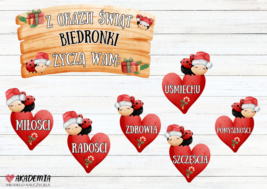 ŚWIĄTECZNE ŻYCZENIA - WERJA BIEDRONKI - INNE NAZWY GRUP RÓWNIEŻ DOSTĘPNE