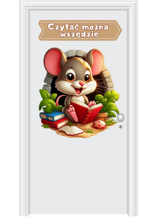 Dekoracja/ plakat na drzwi CZYTAĆ MOŻNA WSZĘDZIE - pdf