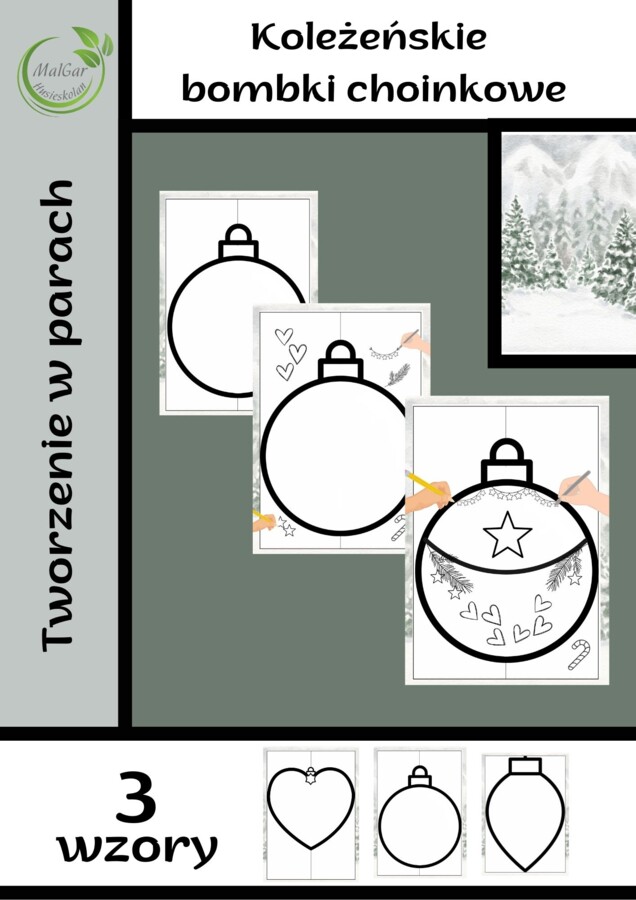 Koleżeńskie bombki choinkowe - tworzenie w parach