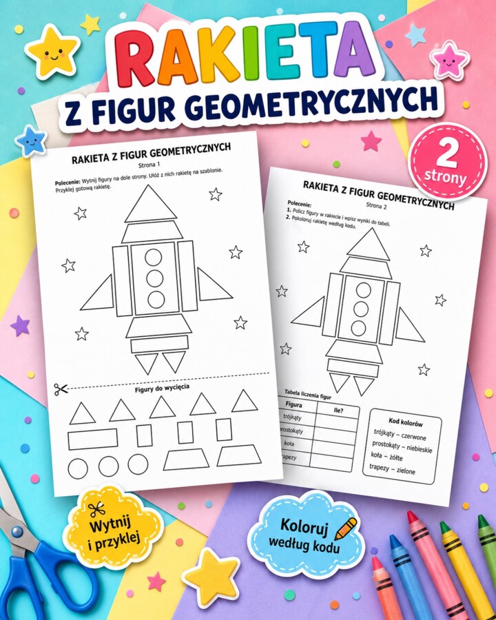 Rakieta z figur geometrycznych