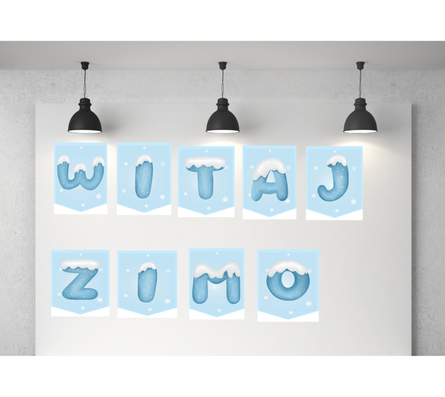 Zima dekoracja na gazetkę