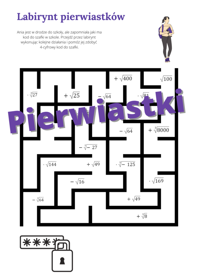 Gra matematyczna - Labirynt pierwiastków