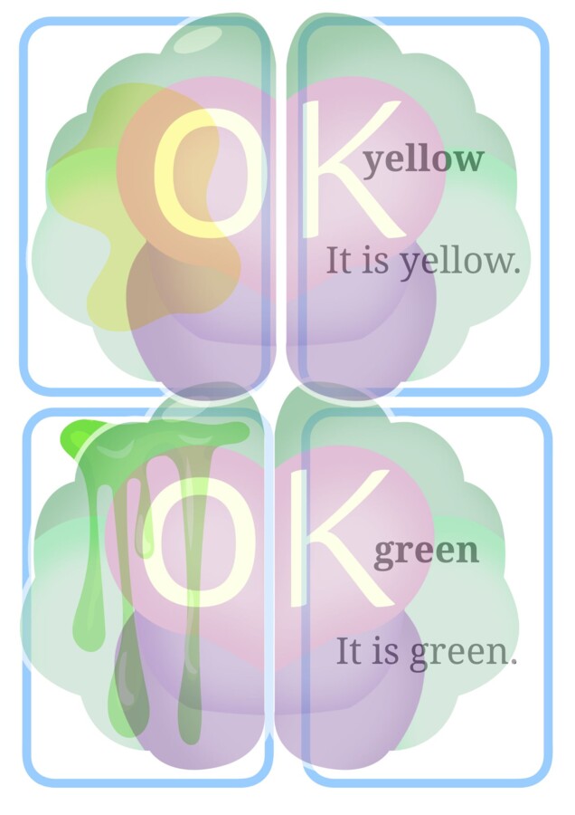 Zestaw Flashcards dla Dzieci – Kolory, Zwierzęta i Rodzina (38 stron)