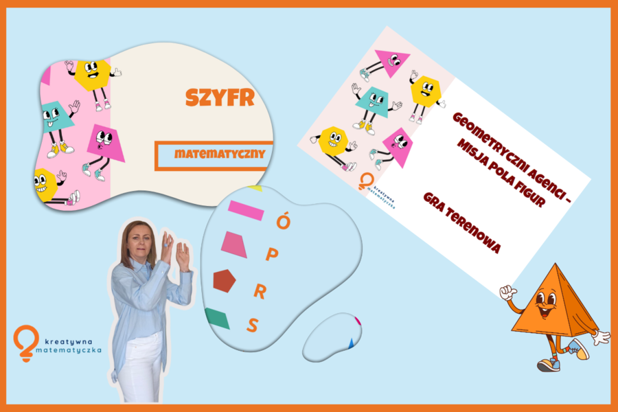 Matematyczna gra terenowa.  Pola Figur. Obliczanie pól figur. Matematyka klasa 5 i 6.