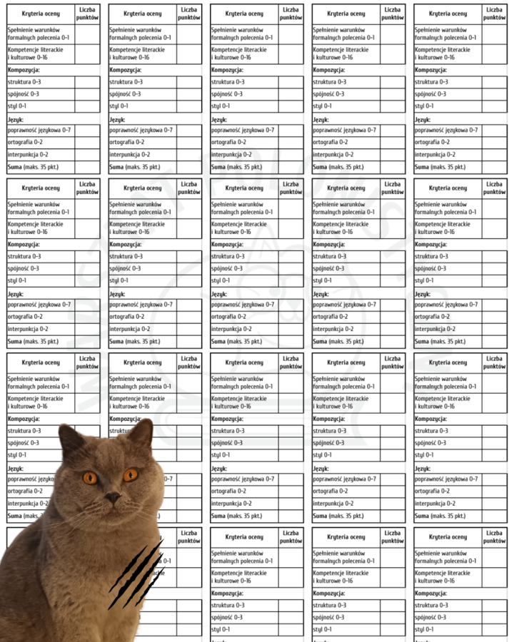 Kryteria oceny wypracowania maturalnego