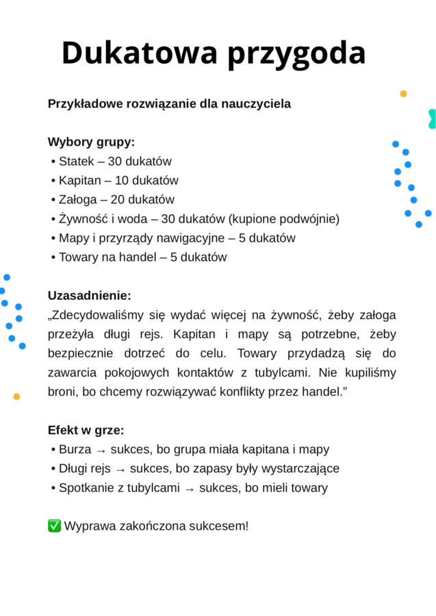 Odkrycia geograficzne- kreatywne karty pracy