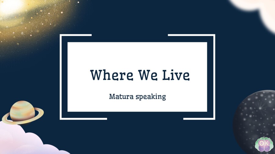 🏠 Speaking – Where We Live (Matura Practice) (22 strony, poziom B1/B2)matura ustna angielski, matura speaking, praca po angielsku, pytania maturalne, konwersacje po angielsku, tematy maturalne, przygotowanie do matury, angielski poziom B1/B2, English spe