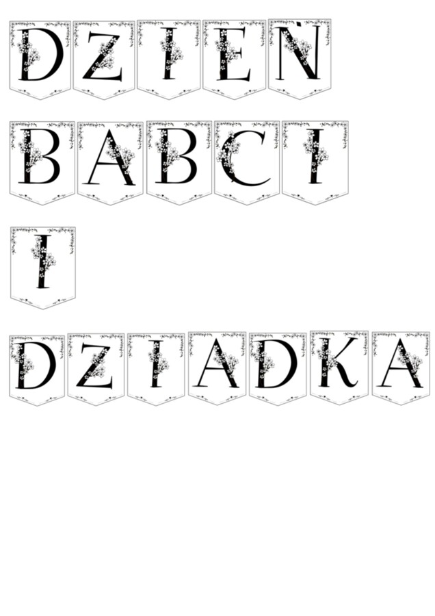 Girlanda z okazji dnia Babci i Dziadka