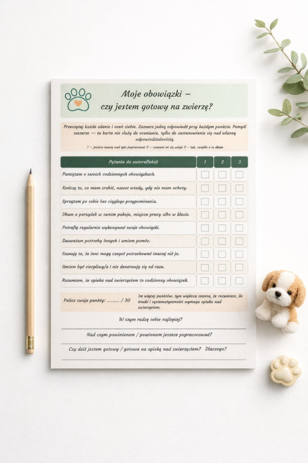 Moje obowiązki – czy jestem gotowy na zwierzę?