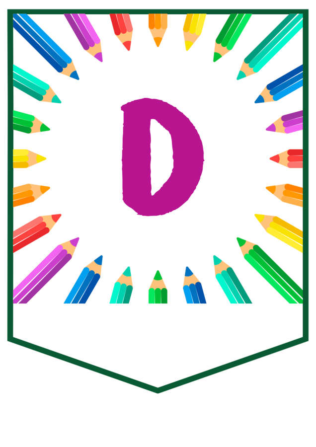 DZIEŃ KREDKI – biblioteka – świetlica – przedszkole – GIRLANDA – gazetka – wersja 3