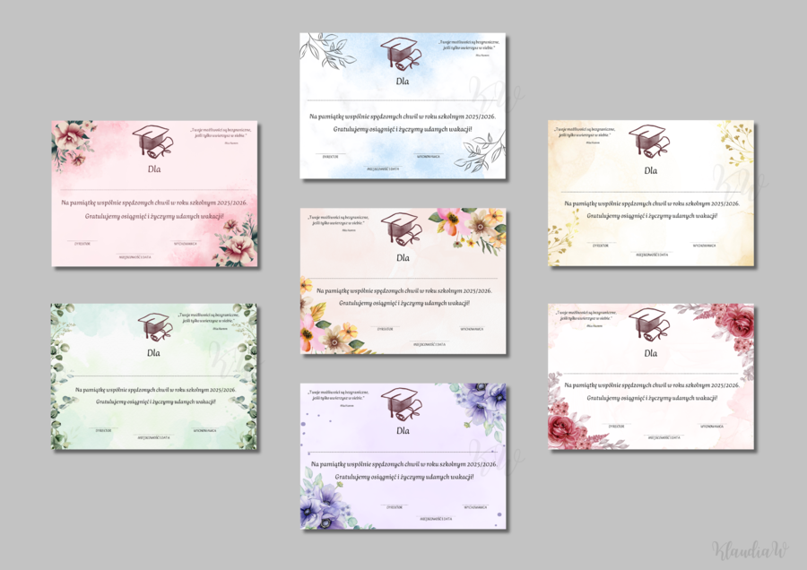 WKLEJKI DO KSIĄŻEK - ZAKOŃCZENIE ROKU 2025/2026