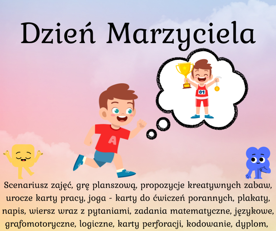 Dzień Marzyciela 8 września, scenariusz, karty pracy, gry i zabawy, poranna joga,