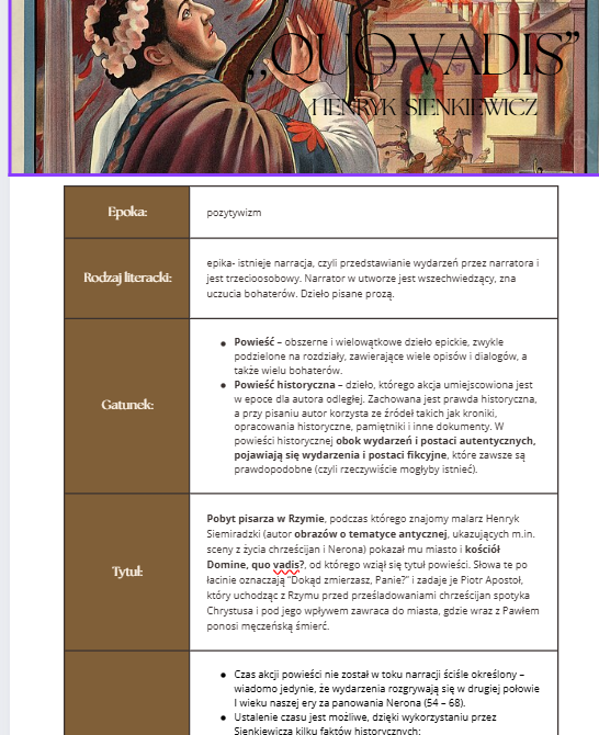 ,,Quo Vadis" opracowanie