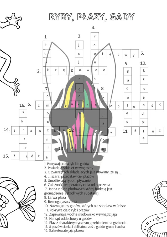 Krzyżówka ryby_płazy_gady