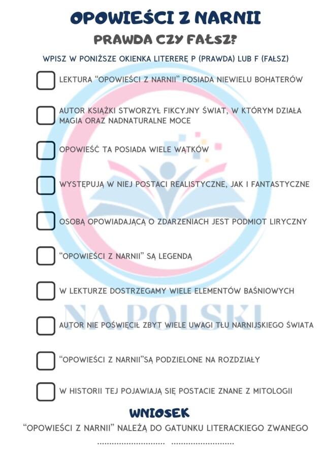 Opowieści z Narnii jako powieść fantasy