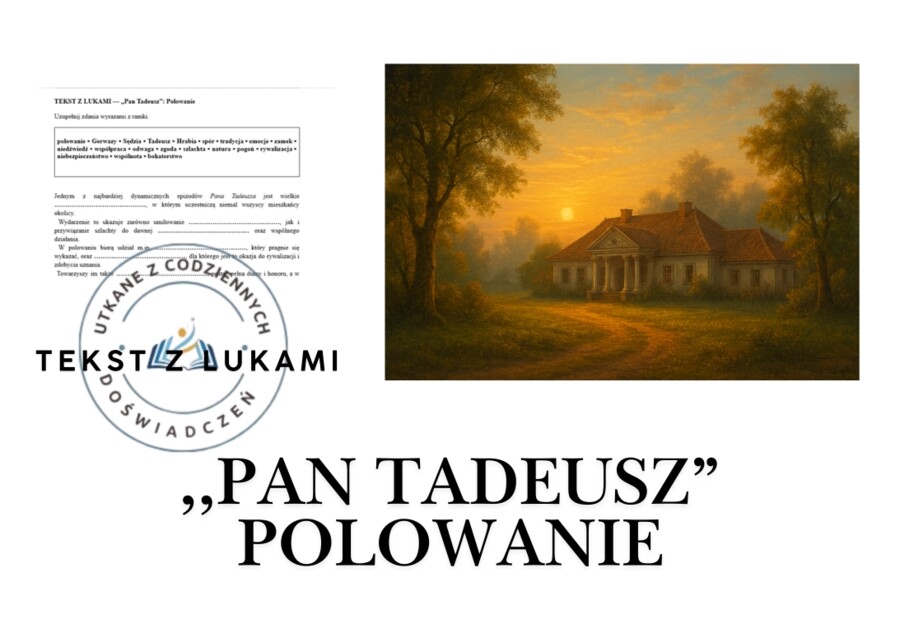 TEKST Z LUKAMI — „Pan Tadeusz”: Polowanie