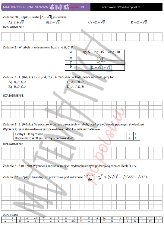 KARTA PRACY - DZIAŁANIA NA LICZBACH