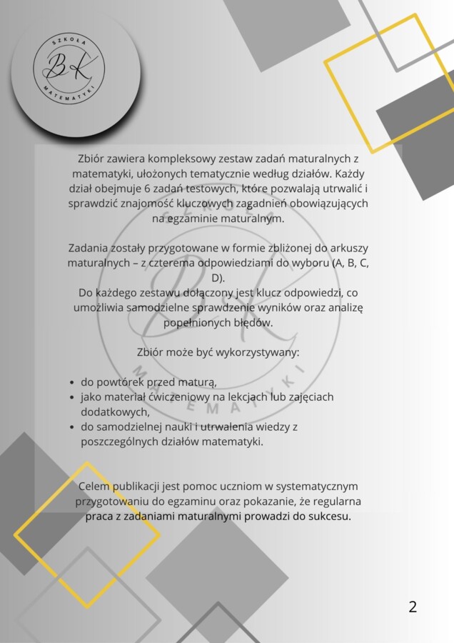 Zbiór zadań maturalnych