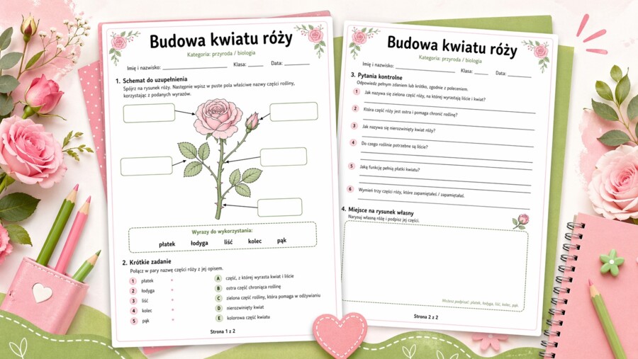 Budowa kwiatu róży