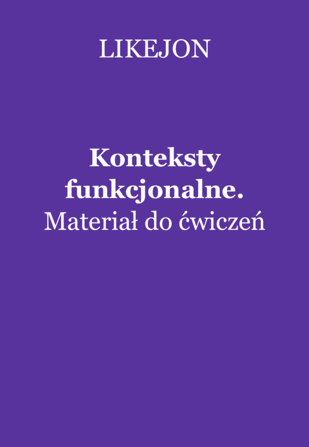 Konteksty funkcjonalne. Materiał do ćwiczeń