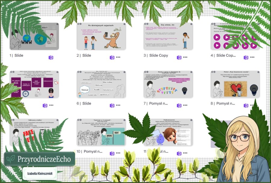 Prezentacja multimedialna w genial.ly „Co warto odwiedzić w sieci?”. Edukacja zdrowotna. Klasa 6. Dział „Moje zdrowie”.