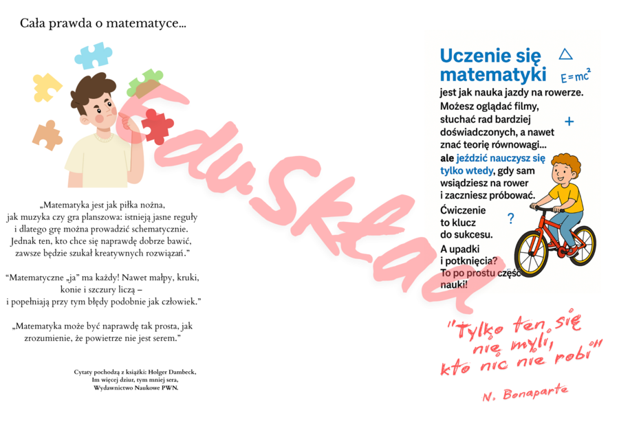📘 Broszura „Cała prawda o matematyce” – motywacyjny dodatek na pierwsze lekcje (skala ocen: 6,5,4,3,2,1)
