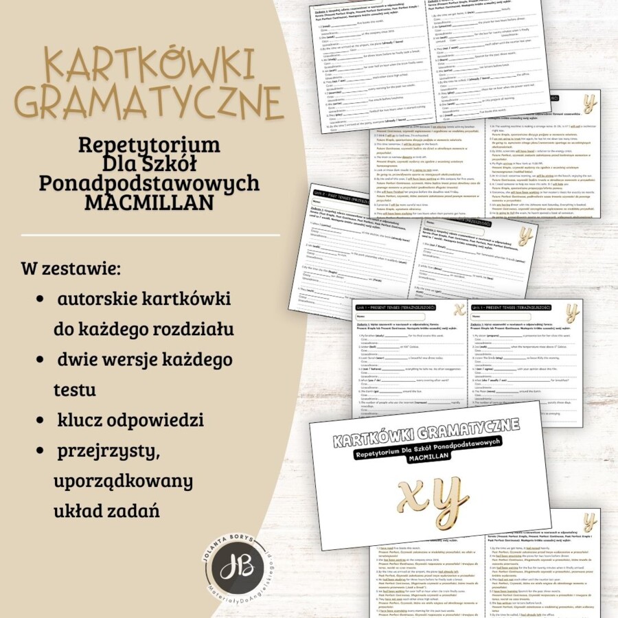 KARTKÓWKI GRAMATYCZNE – Repetytorium dla szkół ponadpodstawowych (MACMILLAN)