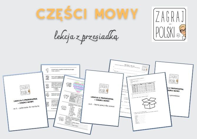 Lekcja z przesiadką - części mowy