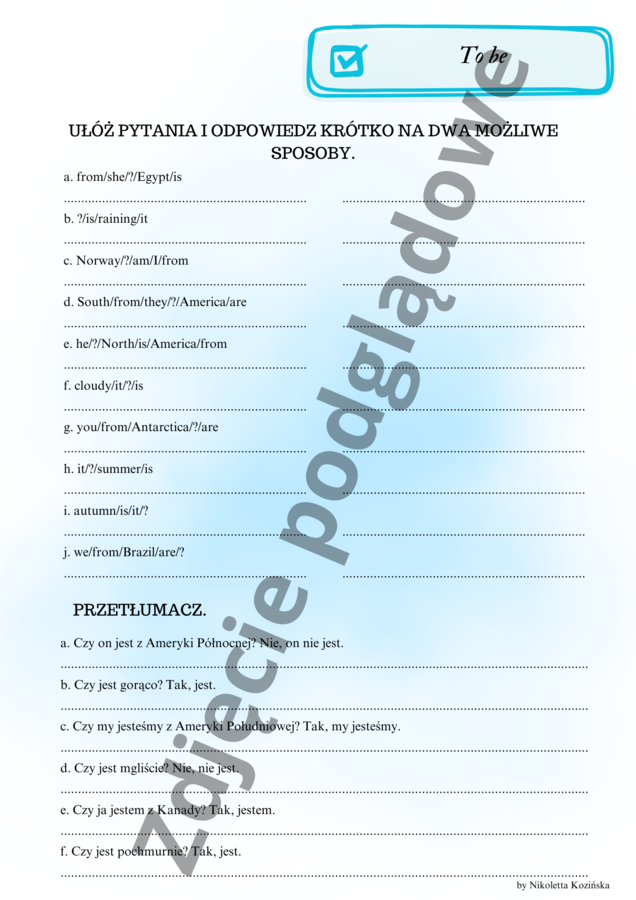 Brainy 5 unit 1 - karty pracy gramatyka