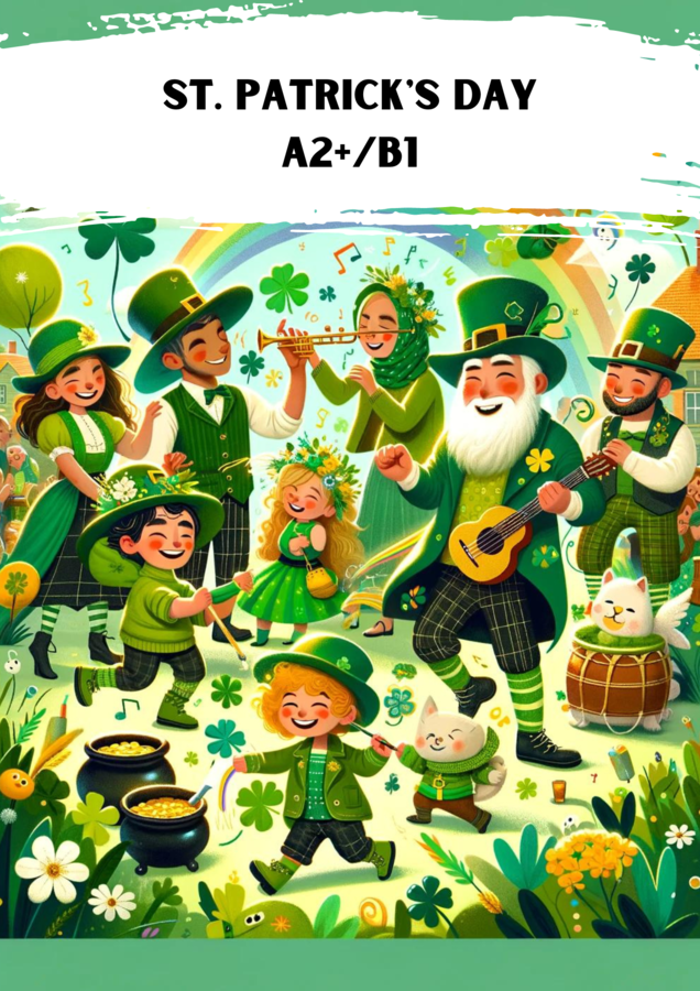 St. Patrick's Day A2+/B1 Dzień Św. Patryka Karty Pracy Worksheet Gotowa Lekcja