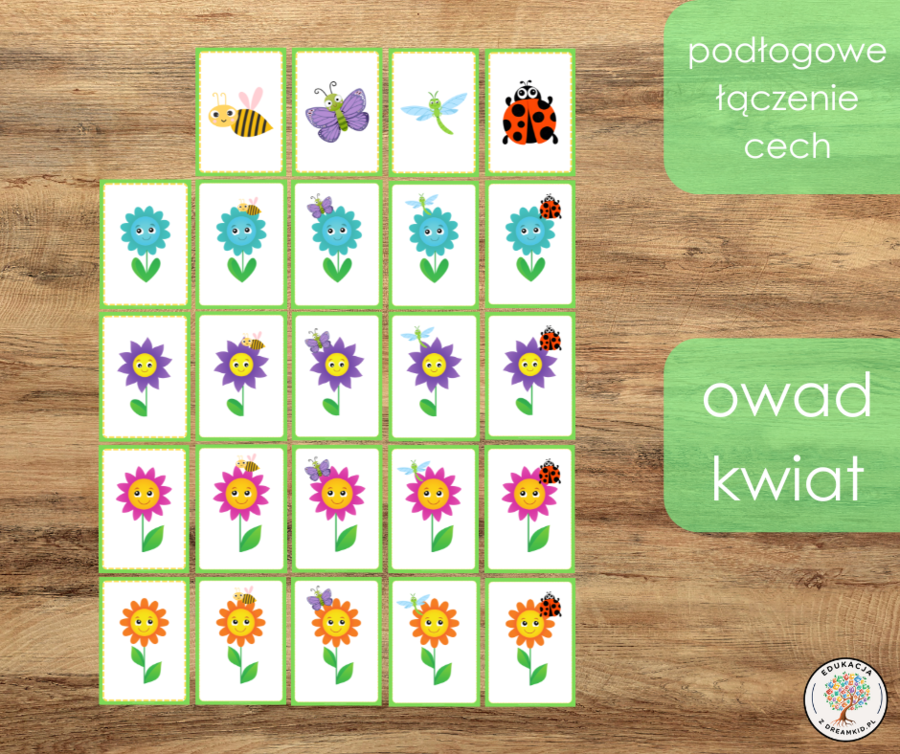 Podłogowe łączenie cech - owad/kwiat