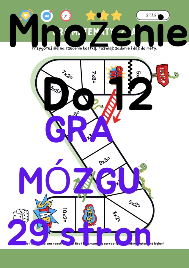 Dzień tabliczki mnożenia. MNOŻENIE DO 12 Karta pracy 29 stron