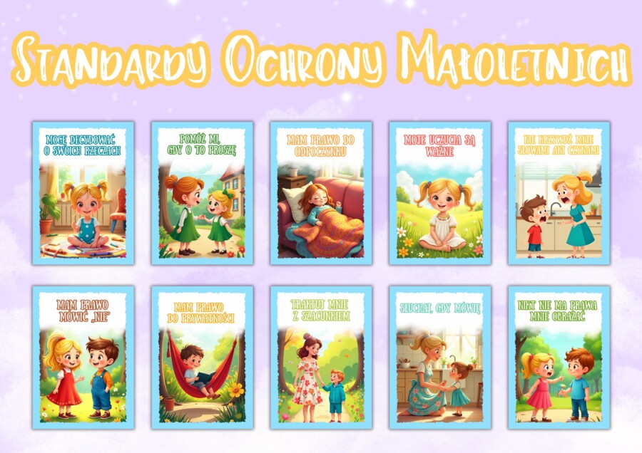 💜 PLANSZE STANDARDY OCHRONY MAŁOLETNICH