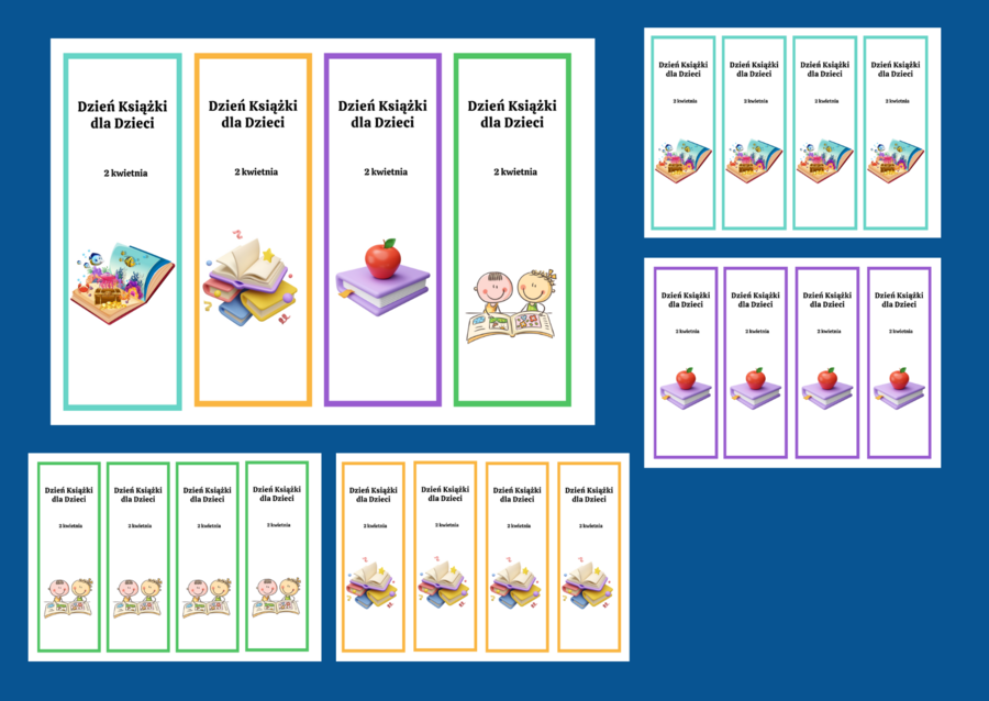 DZIEŃ KSIĄŻKI DLA DZIECI – zakładki do książek – zakładka – kolor – wersja 2