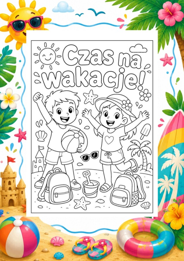 KOLOROWANKI NA WAKACJE