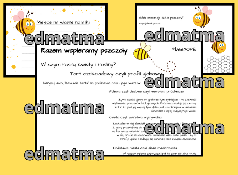 Wspieramy pszczoły - karta pracy #beeYOPE